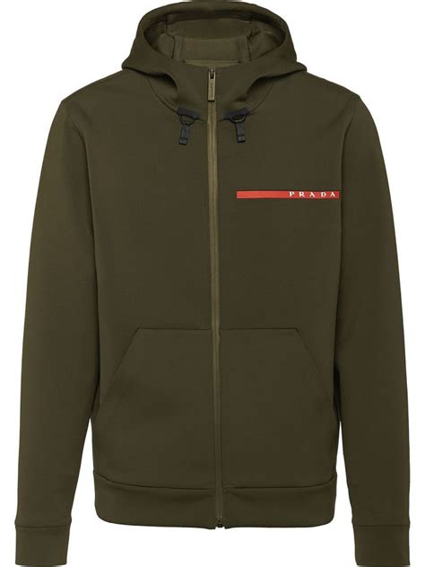 prada green hoodie|prada tracksuit men's.